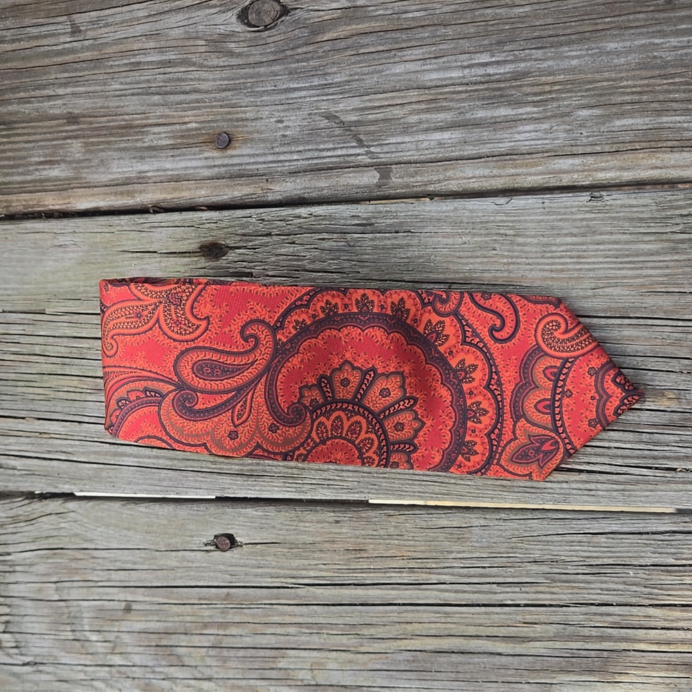 Paul Fredrick Silk Paisley Tie